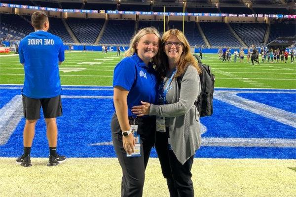 Annabel Gerrity with her mother.